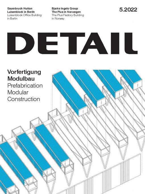 Umschlagbild für DETAIL: 5/2022 Vorfertigung und Modulbau / Prefabrication dann Modular Construction